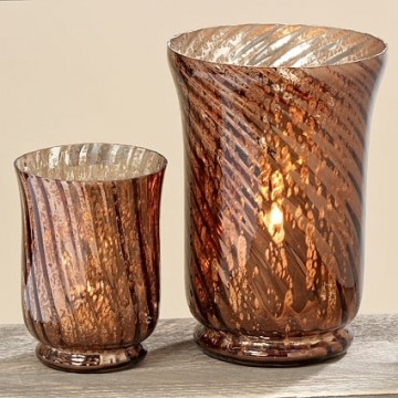 koperkleurig waxinehouder (21 cm)