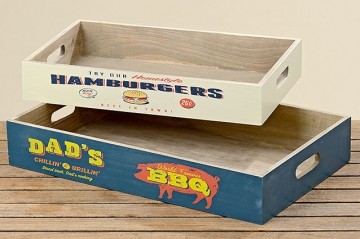 dienblad "BBQ" blauw