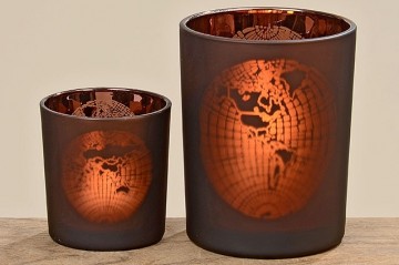 waxinehouder wereldbol (klein)